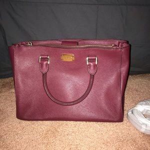 Burgundy Michael Kors Handbag
